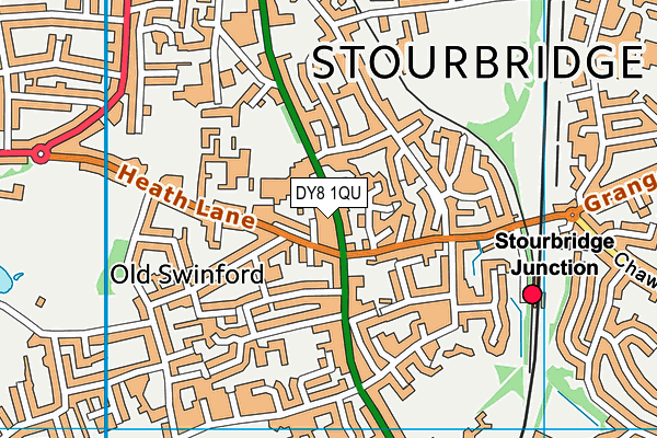 Stourbridge College (Closed) map (DY8 1QU) - OS VectorMap District (Ordnance Survey)