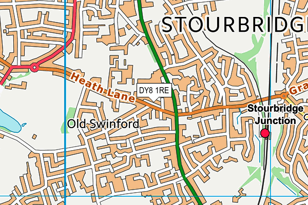 DY8 1RE map - OS VectorMap District (Ordnance Survey)