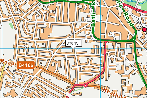 DY8 1SF map - OS VectorMap District (Ordnance Survey)