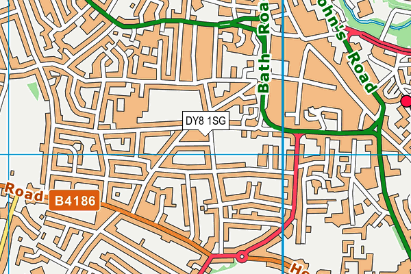 DY8 1SG map - OS VectorMap District (Ordnance Survey)
