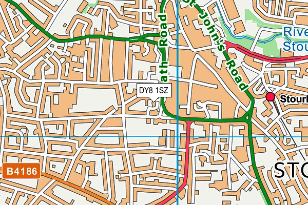 DY8 1SZ map - OS VectorMap District (Ordnance Survey)
