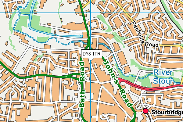 DY8 1TR map - OS VectorMap District (Ordnance Survey)
