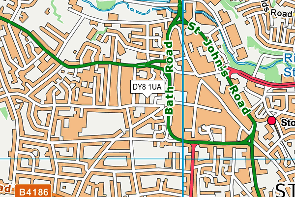 DY8 1UA map - OS VectorMap District (Ordnance Survey)