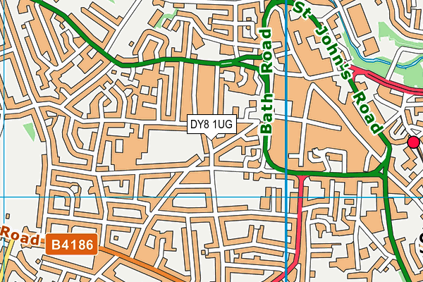 DY8 1UG map - OS VectorMap District (Ordnance Survey)