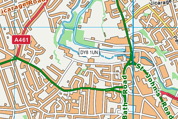DY8 1UN map - OS VectorMap District (Ordnance Survey)