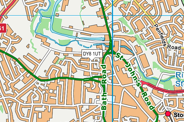 DY8 1UT map - OS VectorMap District (Ordnance Survey)