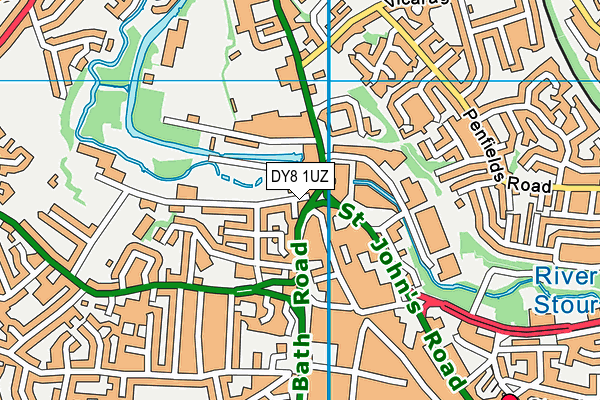 DY8 1UZ map - OS VectorMap District (Ordnance Survey)