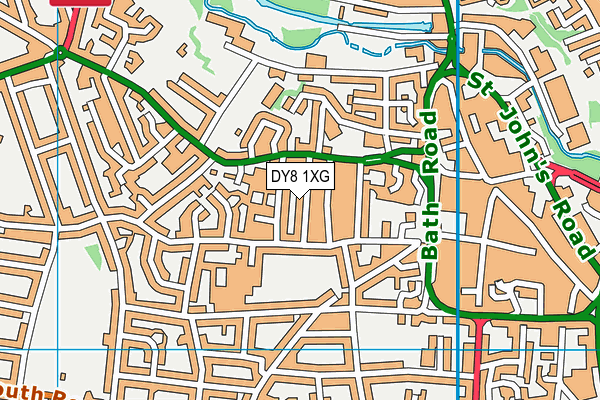 DY8 1XG map - OS VectorMap District (Ordnance Survey)