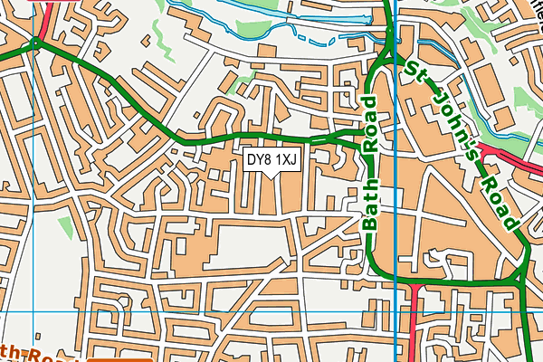 DY8 1XJ map - OS VectorMap District (Ordnance Survey)