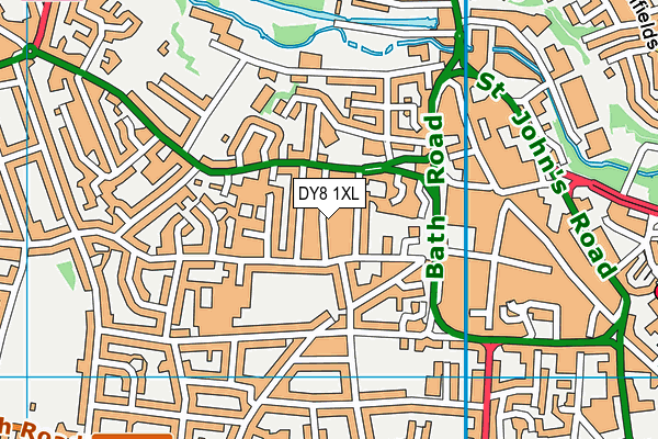 DY8 1XL map - OS VectorMap District (Ordnance Survey)