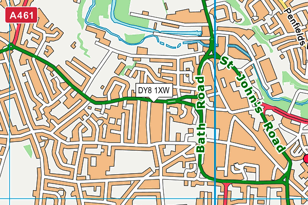 DY8 1XW map - OS VectorMap District (Ordnance Survey)