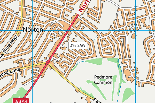 DY8 2AW map - OS VectorMap District (Ordnance Survey)