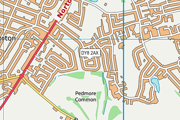 DY8 2AX map - OS VectorMap District (Ordnance Survey)