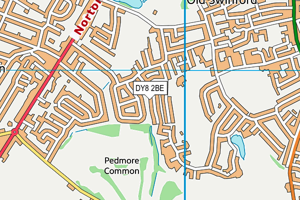 DY8 2BE map - OS VectorMap District (Ordnance Survey)
