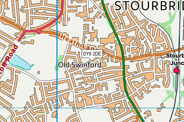 DY8 2DE map - OS VectorMap District (Ordnance Survey)