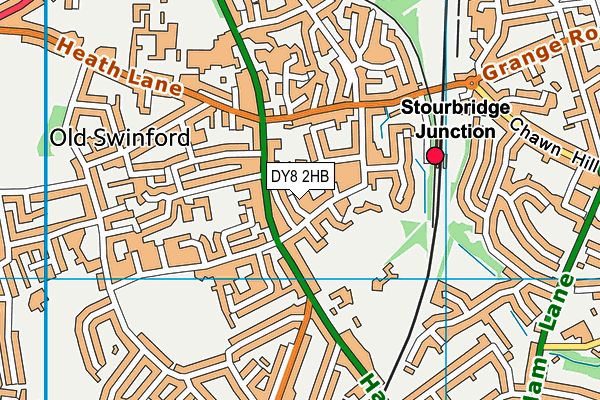 DY8 2HB map - OS VectorMap District (Ordnance Survey)