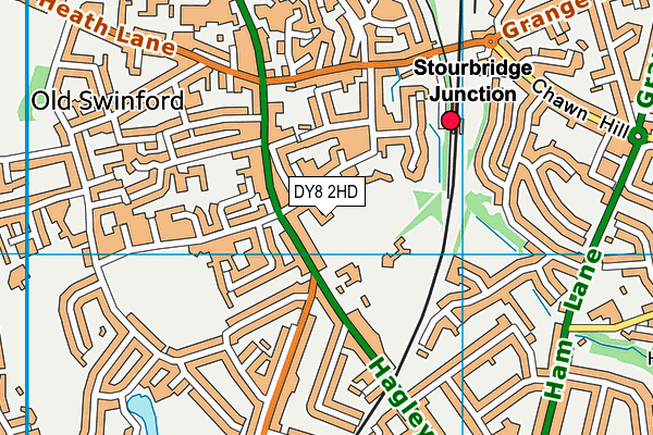 DY8 2HD map - OS VectorMap District (Ordnance Survey)
