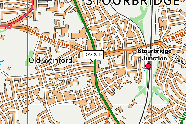 DY8 2JD map - OS VectorMap District (Ordnance Survey)