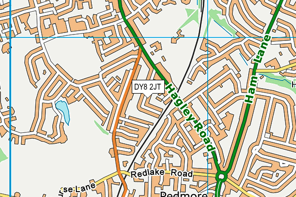 DY8 2JT map - OS VectorMap District (Ordnance Survey)