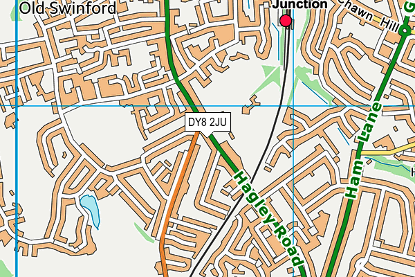 DY8 2JU map - OS VectorMap District (Ordnance Survey)