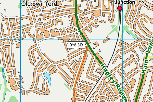 DY8 2JX map - OS VectorMap District (Ordnance Survey)