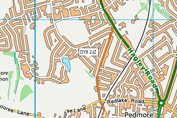 DY8 2JZ map - OS VectorMap District (Ordnance Survey)