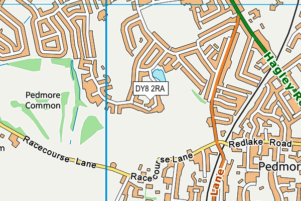 DY8 2RA map - OS VectorMap District (Ordnance Survey)