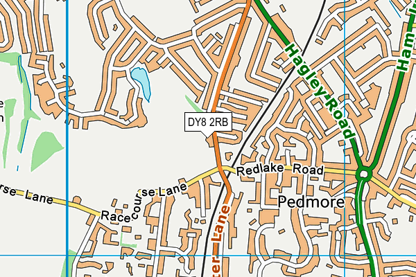 Stourbridge Golf Club map (DY8 2RB) - OS VectorMap District (Ordnance Survey)