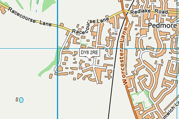 DY8 2RE map - OS VectorMap District (Ordnance Survey)