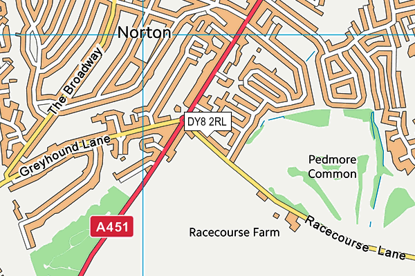 DY8 2RL map - OS VectorMap District (Ordnance Survey)