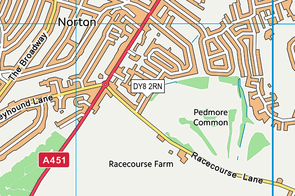 DY8 2RN map - OS VectorMap District (Ordnance Survey)