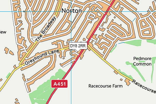 DY8 2RR map - OS VectorMap District (Ordnance Survey)