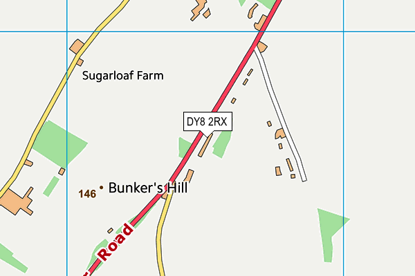 DY8 2RX map - OS VectorMap District (Ordnance Survey)