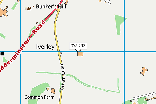 DY8 2RZ map - OS VectorMap District (Ordnance Survey)