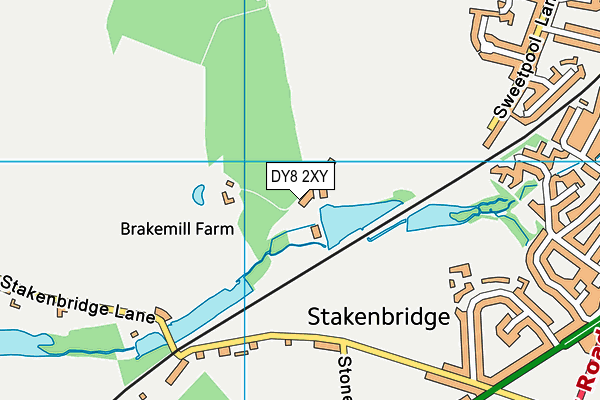 DY8 2XY map - OS VectorMap District (Ordnance Survey)