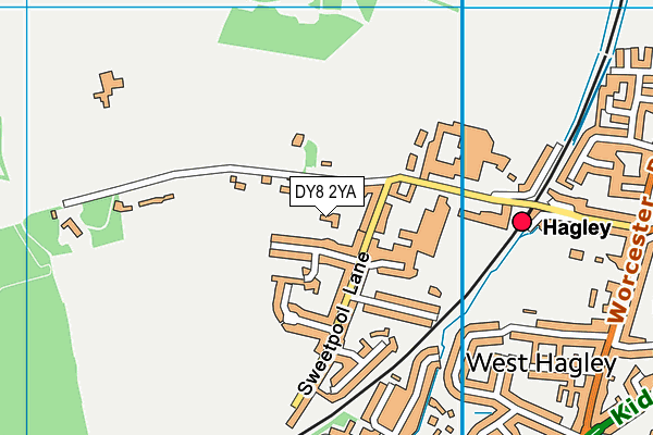 DY8 2YA map - OS VectorMap District (Ordnance Survey)