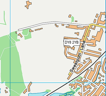 DY8 2YB map - OS VectorMap District (Ordnance Survey)