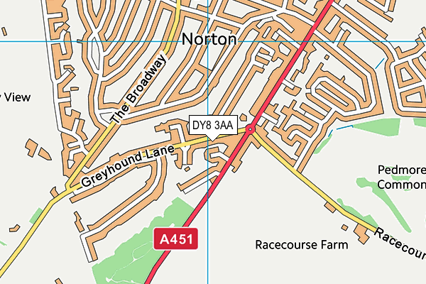 DY8 3AA map - OS VectorMap District (Ordnance Survey)