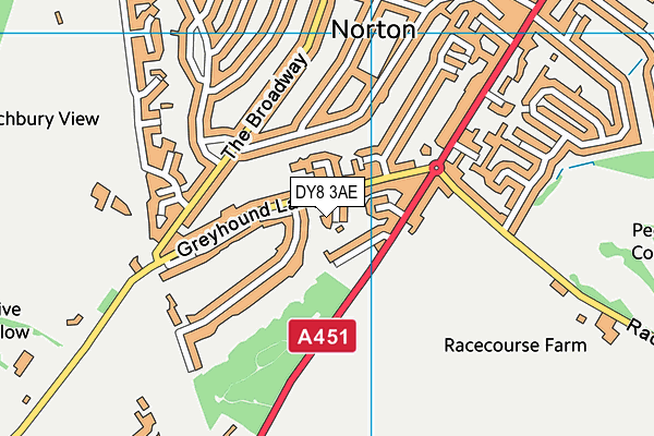 DY8 3AE map - OS VectorMap District (Ordnance Survey)