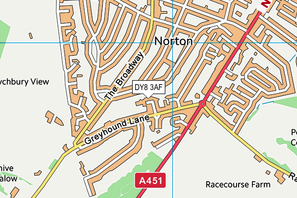 DY8 3AF map - OS VectorMap District (Ordnance Survey)