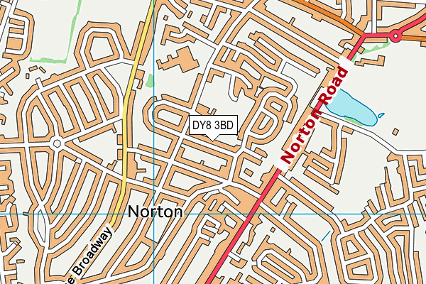 DY8 3BD map - OS VectorMap District (Ordnance Survey)