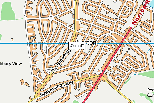 DY8 3BY map - OS VectorMap District (Ordnance Survey)