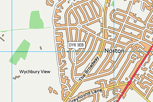 DY8 3EB map - OS VectorMap District (Ordnance Survey)