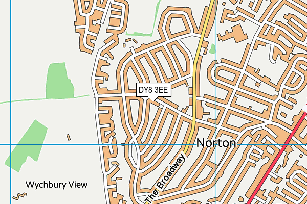 DY8 3EE map - OS VectorMap District (Ordnance Survey)