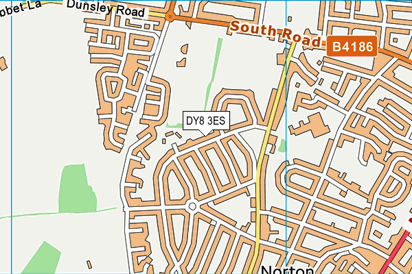 DY8 3ES map - OS VectorMap District (Ordnance Survey)