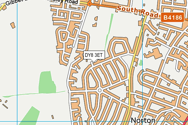 DY8 3ET map - OS VectorMap District (Ordnance Survey)