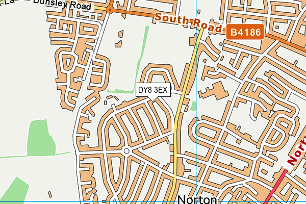 DY8 3EX map - OS VectorMap District (Ordnance Survey)