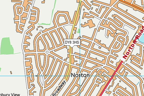 DY8 3HS map - OS VectorMap District (Ordnance Survey)