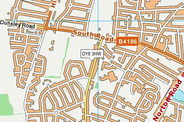 DY8 3HW map - OS VectorMap District (Ordnance Survey)