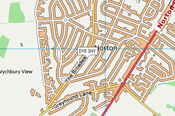 DY8 3HY map - OS VectorMap District (Ordnance Survey)